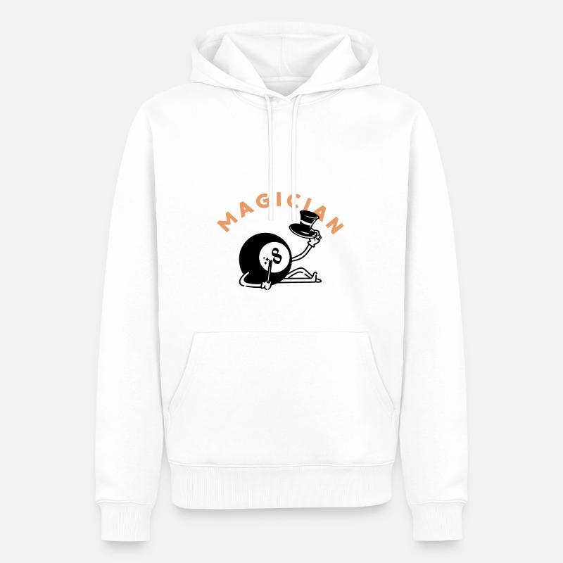 Magicien du billard - Sweat à capuche Premium bio Homme - blanc