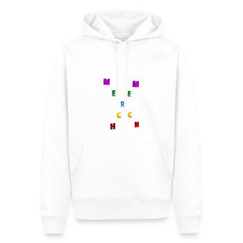 Merch Merch 2 - Männer Premium Bio Hoodie - Weiß - Vorne - Nico (187cm)