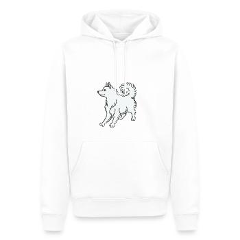 Spitz - Männer Premium Bio Hoodie - Weiß - Vorne - Nico (187cm)