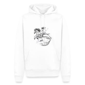 Mermaid monte des chevaux d’eau Black Blue pour la coloration - Sweat à capuche Premium bio Homme - blanc - Devant - Nico (187cm)