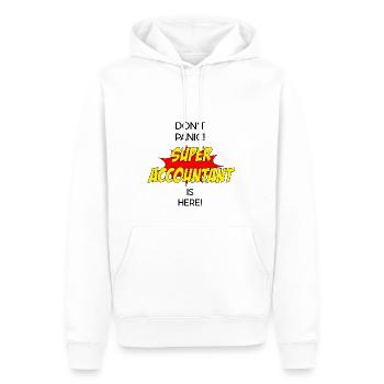 Super Accountant / Super Buchhalter - Männer Premium Bio Hoodie - Weiß - Vorne - Nico (187cm)