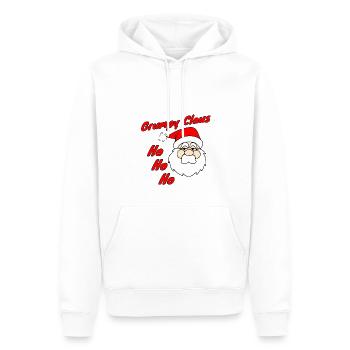 Grumpy Claus HoHoHo - Männer Premium Bio Hoodie - Weiß - Vorne - Nico (187cm)