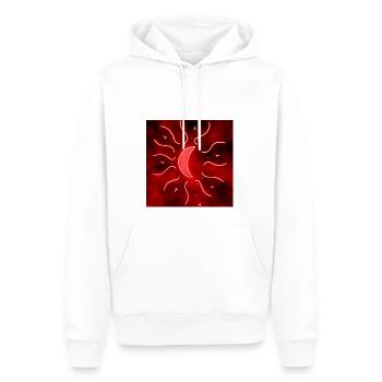 Luna Mandala Roja - Sweat à capuche Premium bio Homme - blanc - Devant - Nico (187cm)