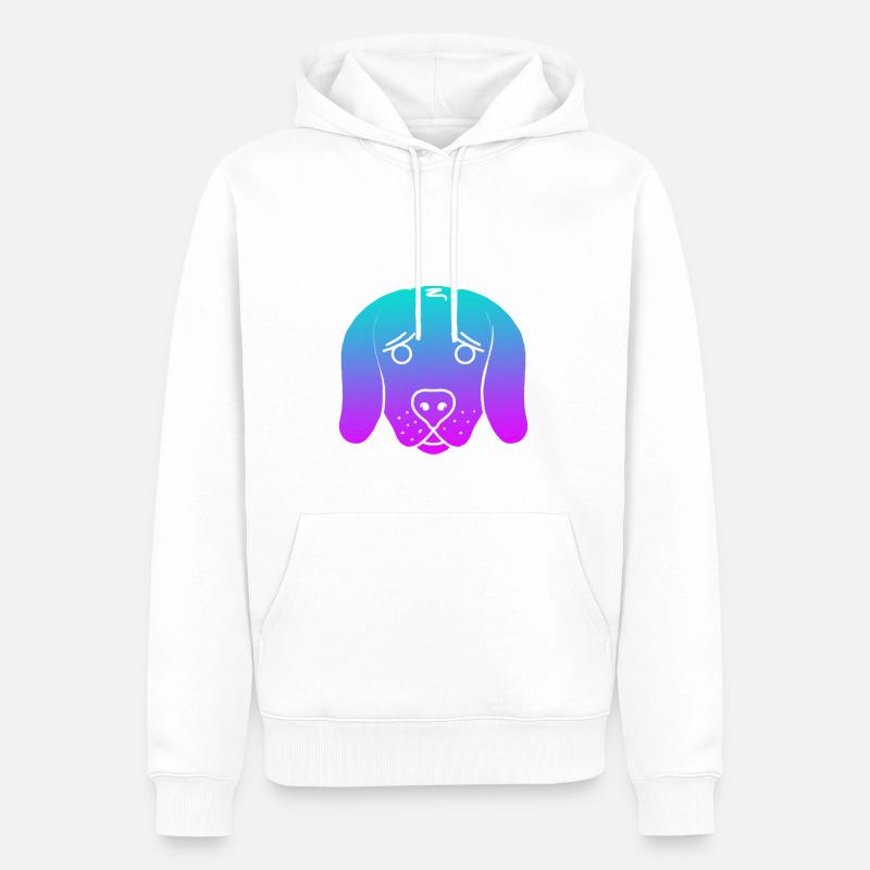 Chien (histoire) - Sweat à capuche Premium bio Homme - blanc
