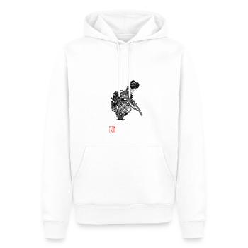Geisha washing hands - Men’s Premium Organic Hoodie - white - Front - Nico (187cm)
