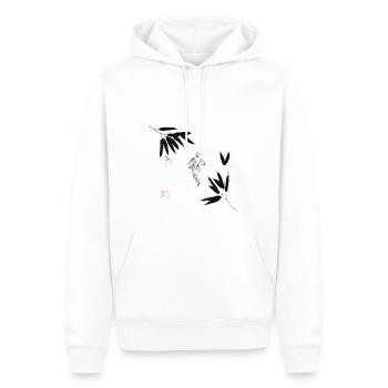 koi in water - Sweat à capuche Premium bio Homme - blanc - Devant - Nico (187cm)