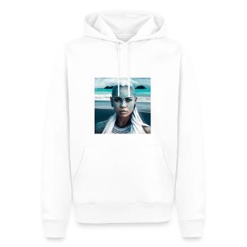 Pacific Sense - Männer Premium Bio Hoodie - Weiß - Vorne - Nico (187cm)