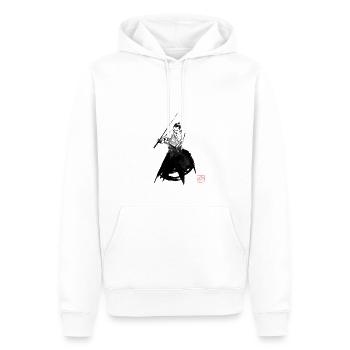 Samurai beendet den Kampf - Männer Premium Bio Hoodie - Weiß - Vorne - Nico (187cm)