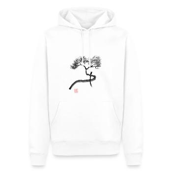 Chitrec im Baum - Männer Premium Bio Hoodie - Weiß - Vorne - Nico (187cm)