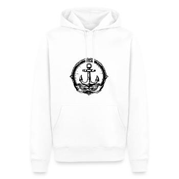 Bateau d’ancre Navire Nautique - Sweat à capuche Premium bio Homme - blanc - Devant - Nico (187cm)
