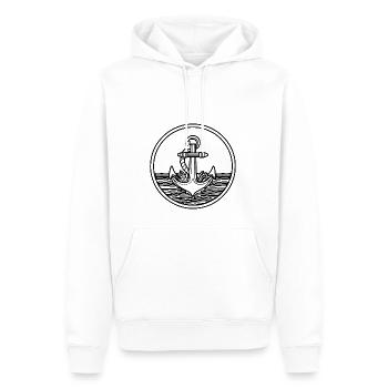 Bateau d’ancre Navire Nautique - Sweat à capuche Premium bio Homme - blanc - Devant - Nico (187cm)