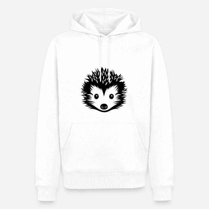 Igel Wald Stachelig Tier - Männer Premium Bio Hoodie - Weiß