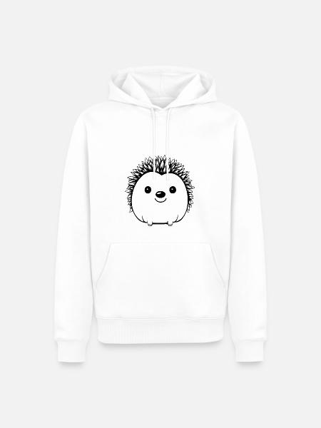 Igel Wald Stachelig Tier - Männer Premium Bio Hoodie - Weiß
