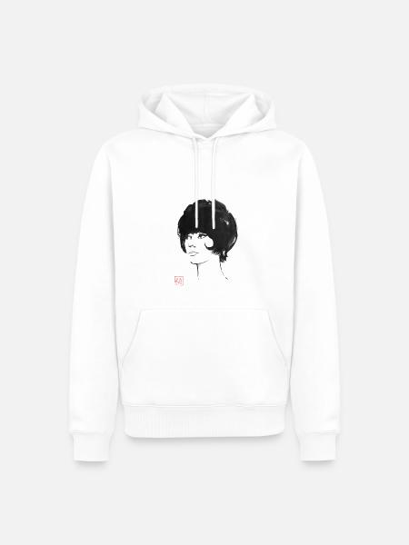 60er Jahre Haarschnitt - Männer Premium Bio Hoodie - Weiß