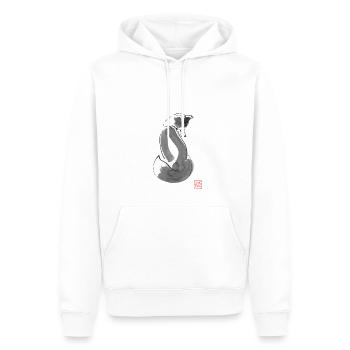 Fuchs Einfach - Männer Premium Bio Hoodie - Weiß - Vorne - Nico (187cm)