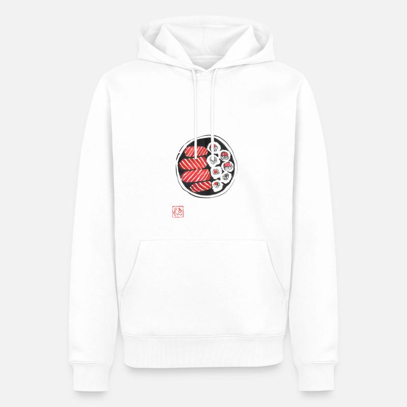 bento - Sweat à capuche Premium bio Homme - blanc