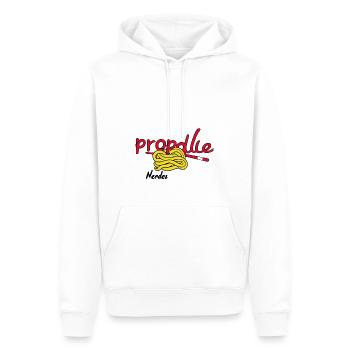 Nouilles Nendes - Sweat à capuche Premium bio Homme - blanc - Devant - Nico (187cm)