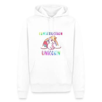 Bagger Baustelle Bauarbeiterin Mädchen I Geschenk - Männer Premium Bio Hoodie - Weiß - Vorne - Nico (187cm)