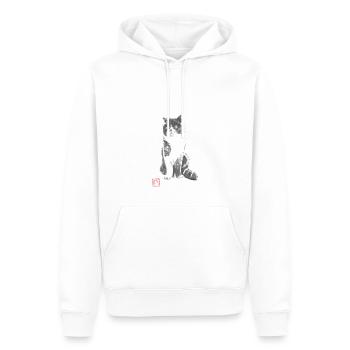 Moon 2 - Men’s Premium Organic Hoodie - white - Front - Nico (187cm)