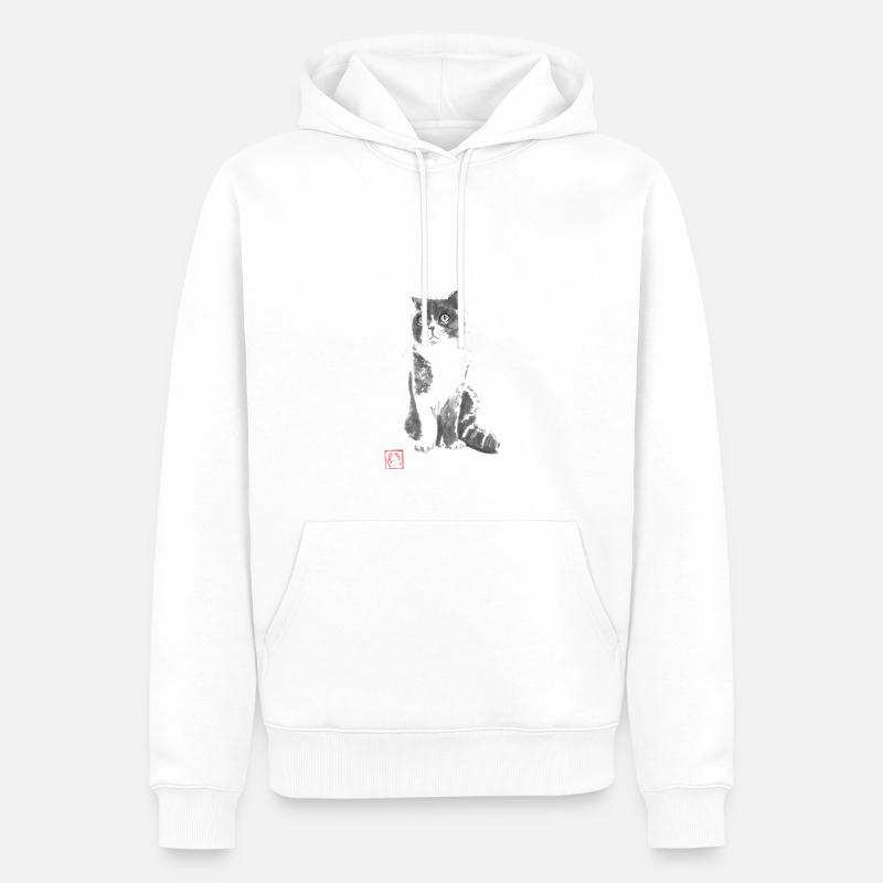 luna 2 - Sweat à capuche Premium bio Homme - blanc