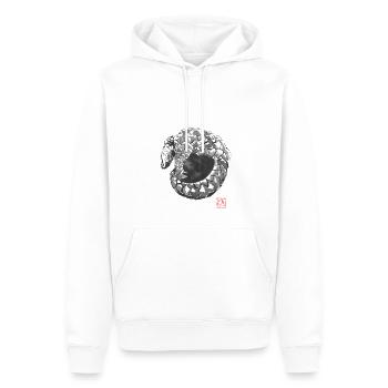 Schuppentier - Männer Premium Bio Hoodie - Weiß - Vorne - Nico (187cm)