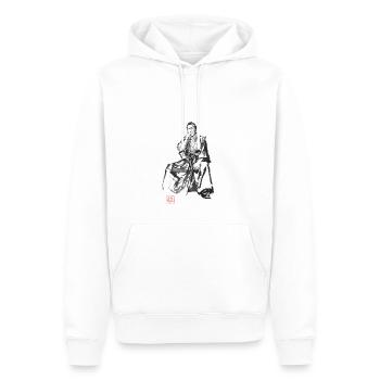 Sumurai Smoking - Männer Premium Bio Hoodie - Weiß - Vorne - Nico (187cm)