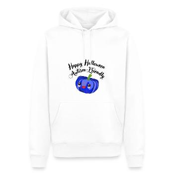 autism friendly Happy Halloween - Sweat à capuche Premium bio Homme - blanc - Devant - Nico (187cm)