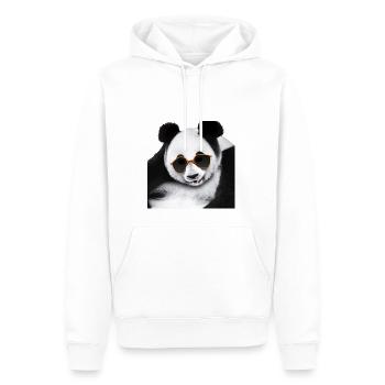 Panda hanging - Männer Premium Bio Hoodie - Weiß - Vorne - Nico (187cm)