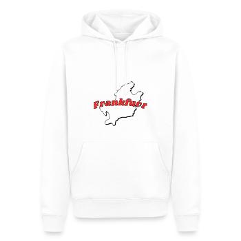 Frankfurt - Männer Premium Bio Hoodie - Weiß - Vorne - Nico (187cm)