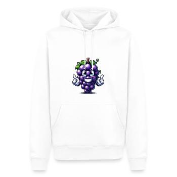 Grapes - Men’s Premium Organic Hoodie - white - Front - Nico (187cm)