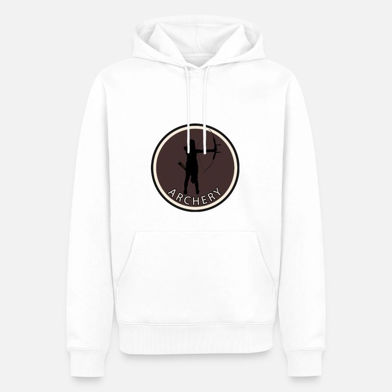 Bogenschütze Bogen Bogenschießen - Männer Premium Bio Hoodie - Weiß