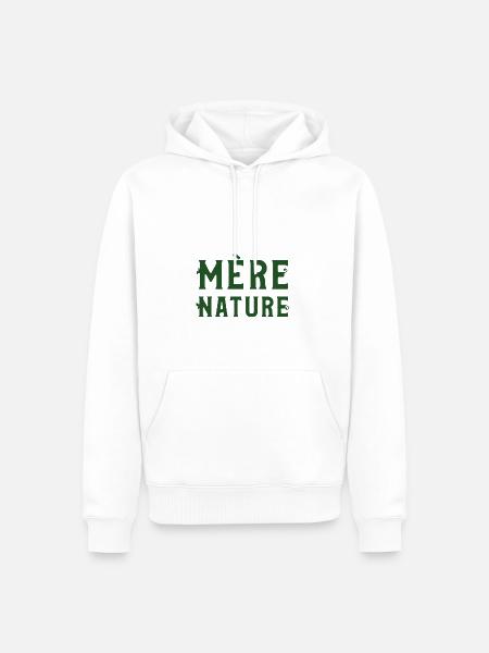 MÈRE NATURE ! - Sweat à capuche Premium bio Homme - blanc