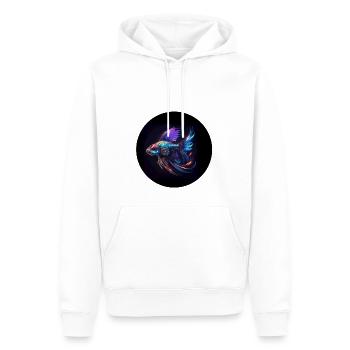 Colorful betta fish - Men’s Premium Organic Hoodie - white - Front - Nico (187cm)