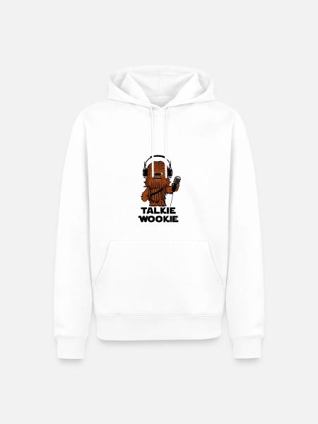 TALKIE WOOKIE - Sweat à capuche Premium bio Homme - blanc