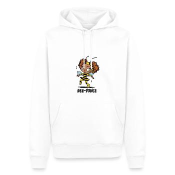 BEE-YONCE ! (chanteuse, abeille) - Sweat à capuche Premium bio Homme - blanc - Devant - Nico (187cm)