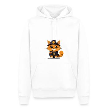 Detective Whiskers - Männer Premium Bio Hoodie - Weiß - Vorne - Nico (187cm)