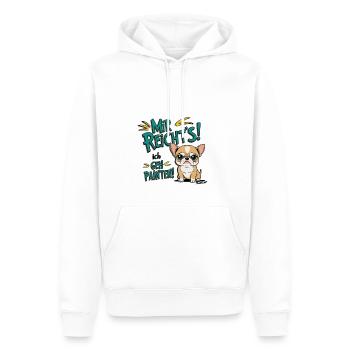 Mir reichts ich geh Painten - Grummel Chihuahua - Männer Premium Bio Hoodie - Weiß - Vorne - Nico (187cm)