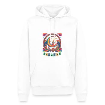 Cadeau du Ramadan Aïd Moubarak Islam Allah Musulman - Sweat à capuche Premium bio Homme - blanc - Devant - Nico (187cm)