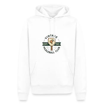 Club de pickleball vintage, Pickleball - Sweat à capuche Premium bio Homme - blanc - Devant - Nico (187cm)