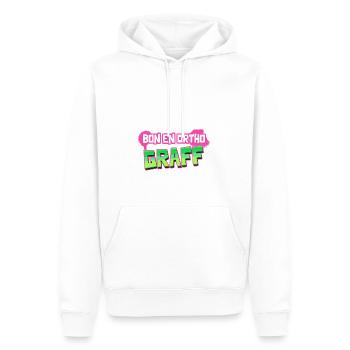 BON EN ORTHO GRAFF ! - Sweat à capuche Premium bio Homme - blanc - Devant - Nico (187cm)