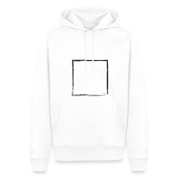 Carré - Sweat à capuche Premium bio Homme - blanc - Devant - Nico (187cm)