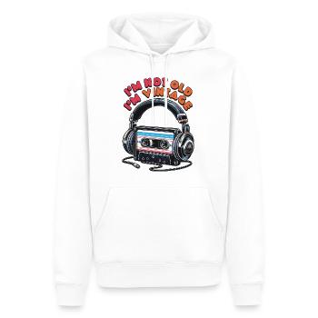 Rétro Drôle Je ne suis pas vieux Je suis vintage - Sweat à capuche Premium bio Homme - blanc - Devant - Nico (187cm)