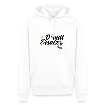 Dirndl Ersatz - Männer Premium Bio Hoodie - Weiß - Vorne - Nico (187cm)