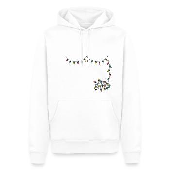 Colored lights decoration - Men’s Premium Organic Hoodie - white - Front - Nico (187cm)