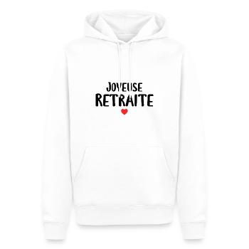 Joyeuse Retraite - Bonne Retraite - Retraite - Sweat à capuche Premium bio Homme - blanc - Devant - Nico (187cm)