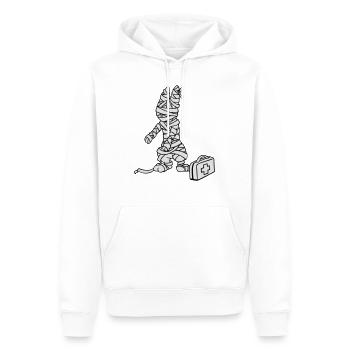 Erste Hilfe Bunny - Männer Premium Bio Hoodie - Weiß - Vorne - Nico (187cm)