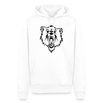 bear - Männer Premium Bio Hoodie - Weiß - Vorne - Nico (187cm)