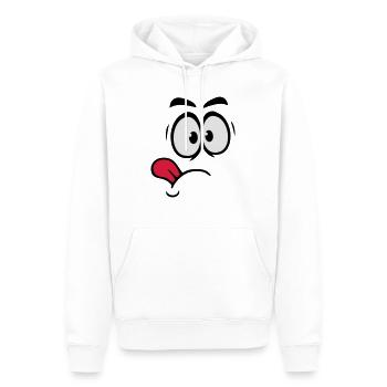 Zunge - Männer Premium Bio Hoodie - Weiß - Vorne - Nico (187cm)