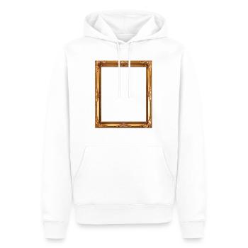 Goldener Bilderrahmen - Männer Premium Bio Hoodie - Weiß - Vorne - Nico (187cm)