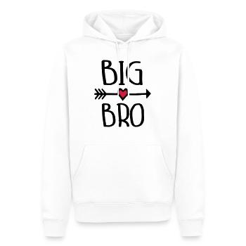 Big Bro - Männer Premium Bio Hoodie - Weiß - Vorne - Nico (187cm)